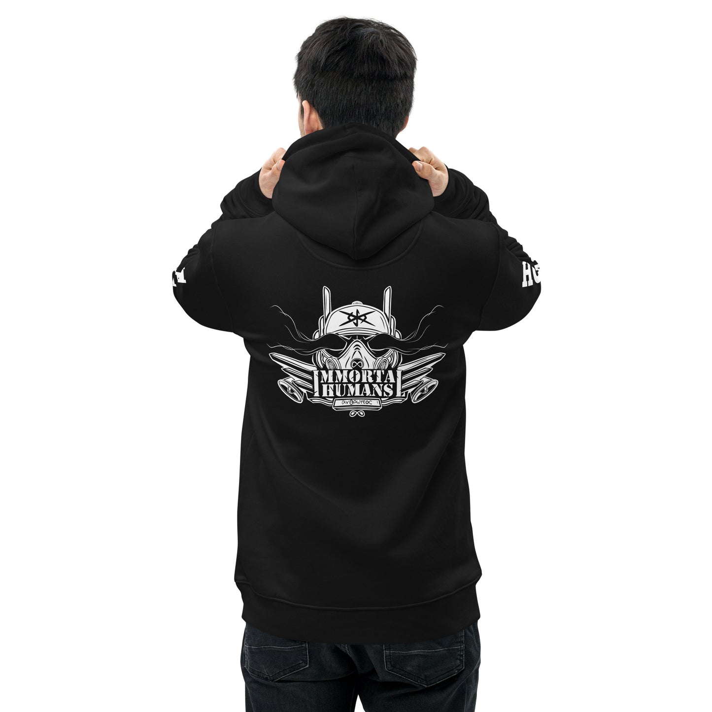back hoodie black