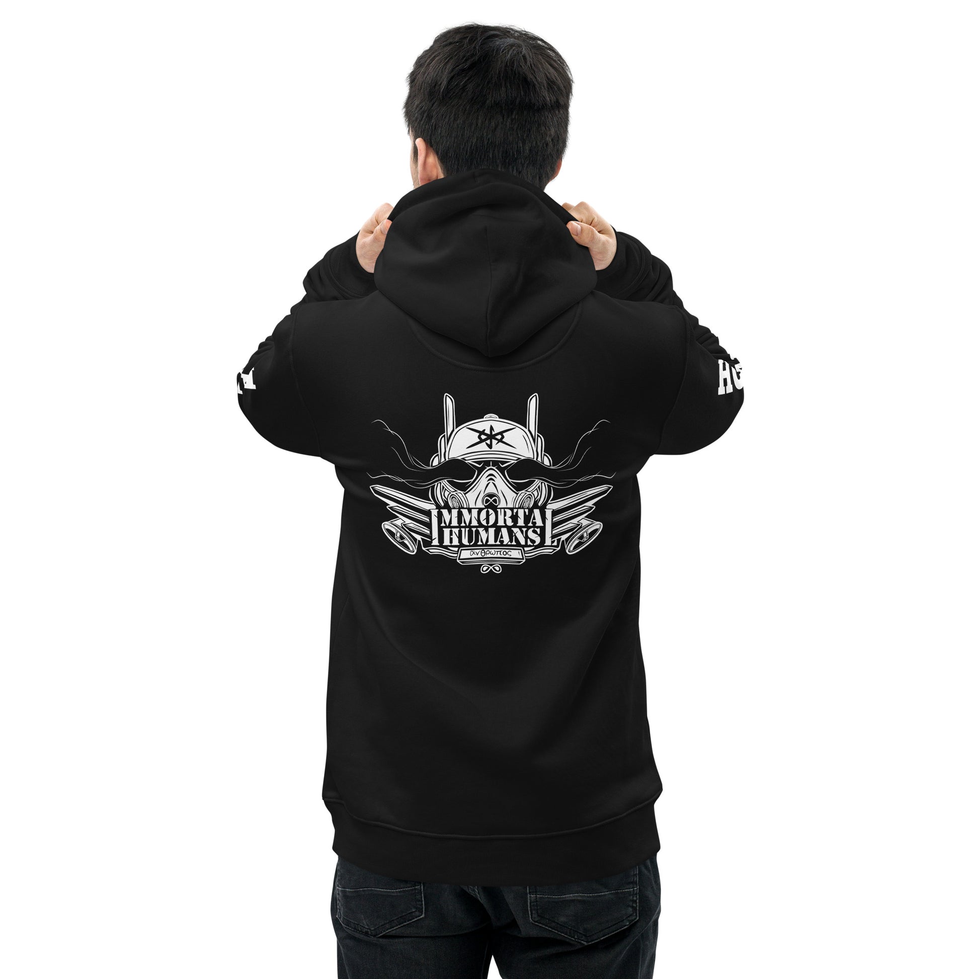 back hoodie black