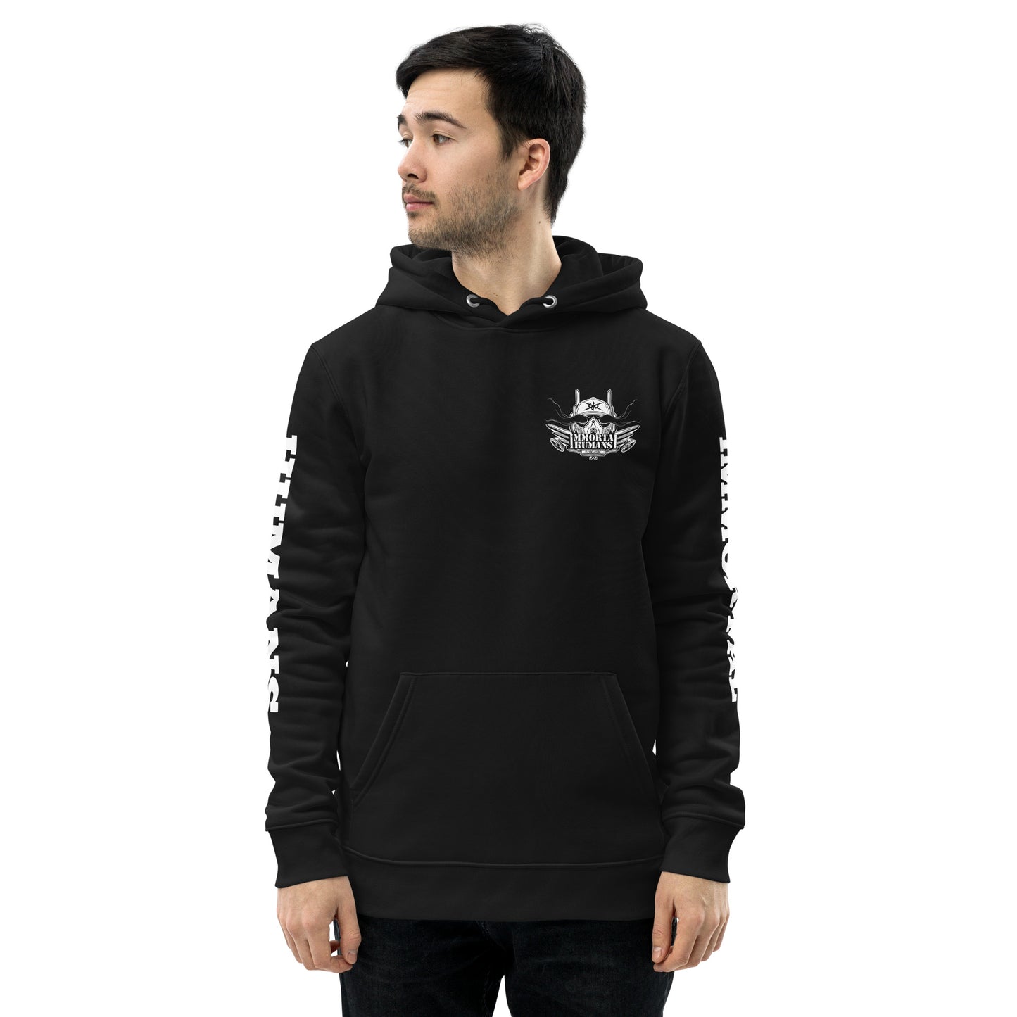 front hoodie black